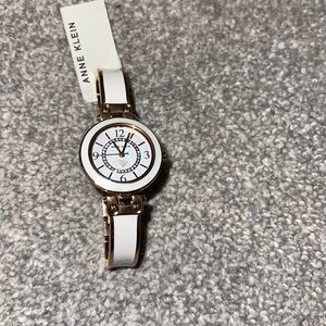 Anne Klein White and gold watch